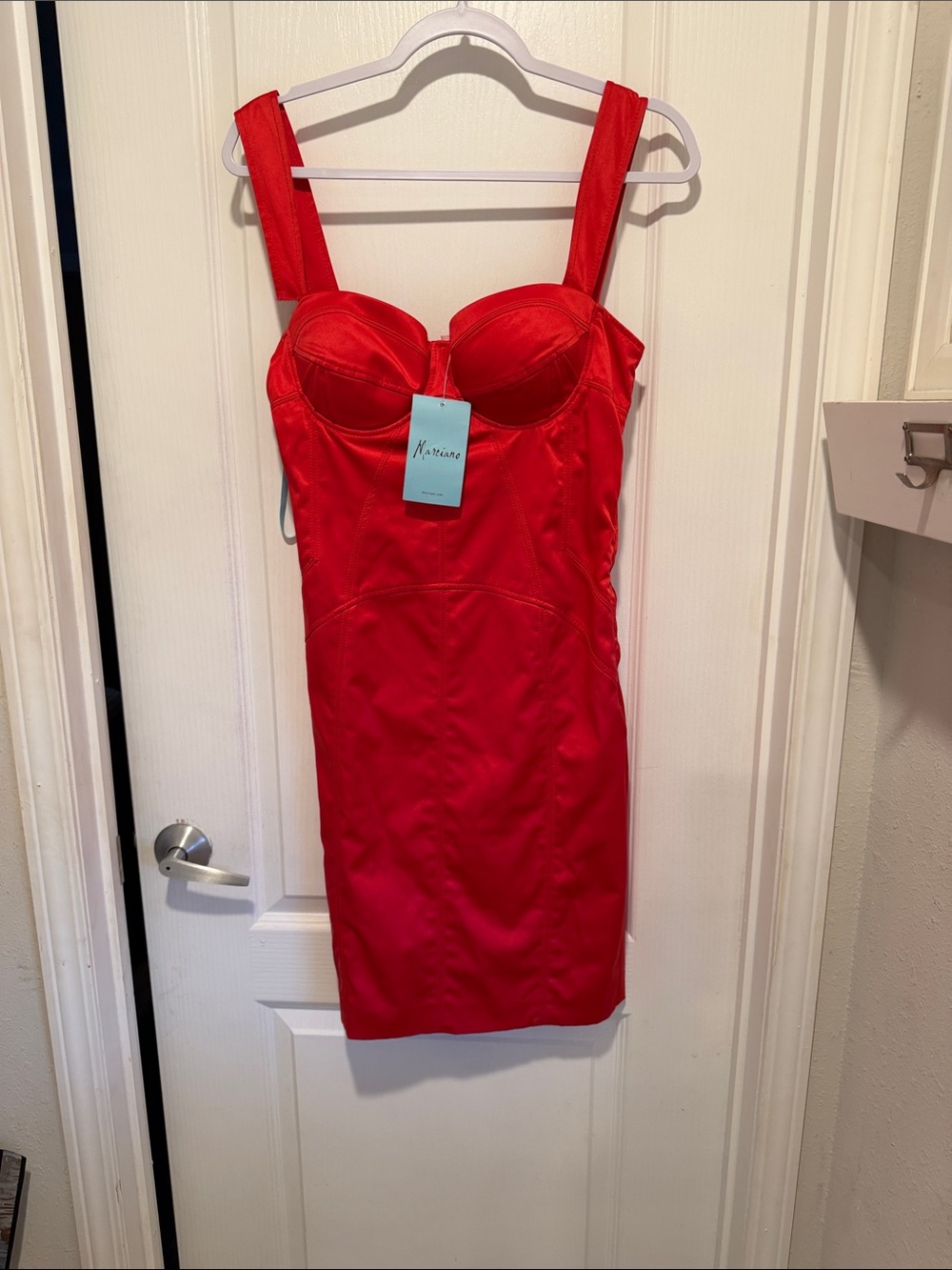 Marciano Red Bustier Mini Dress